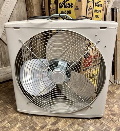 vintage metal fan box|vintage wizard box fan.